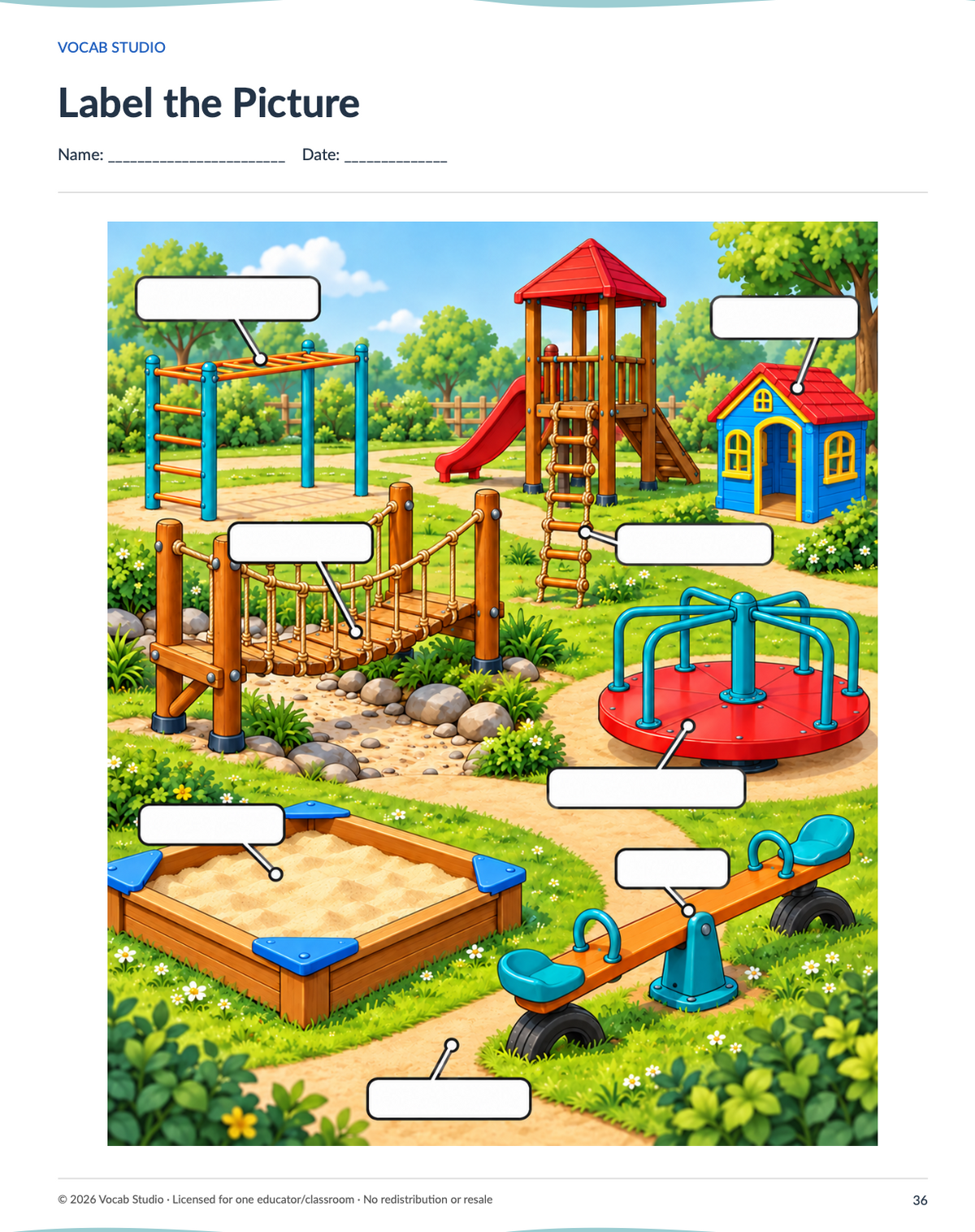 Label the Picture worksheet