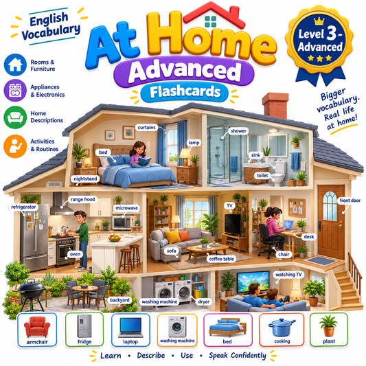 At Home Vocabulary Flashcards Advanced Level 3 cover