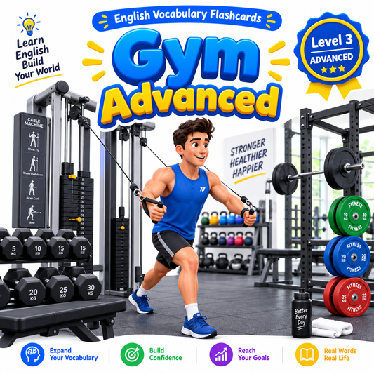Gym Vocabulary Flashcards Advanced Level 3 cover