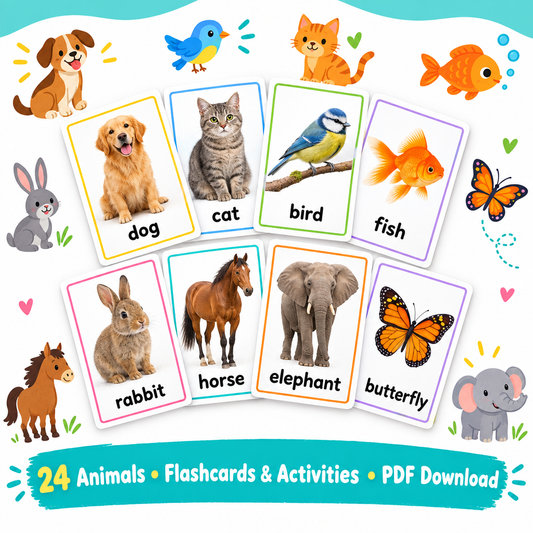 Animals Vocabulary Flashcards - Beginner Level 1