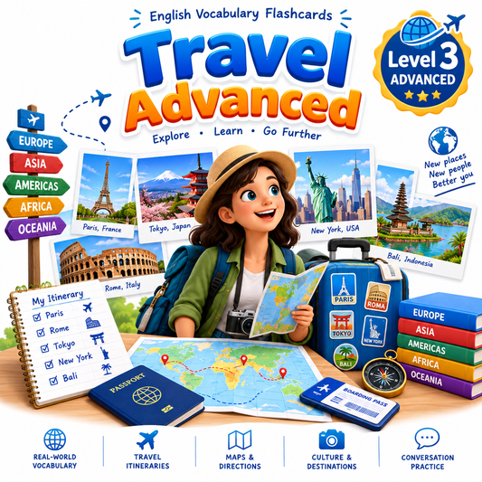 Travel Vocabulary Flashcards Advanced Level 3 cover