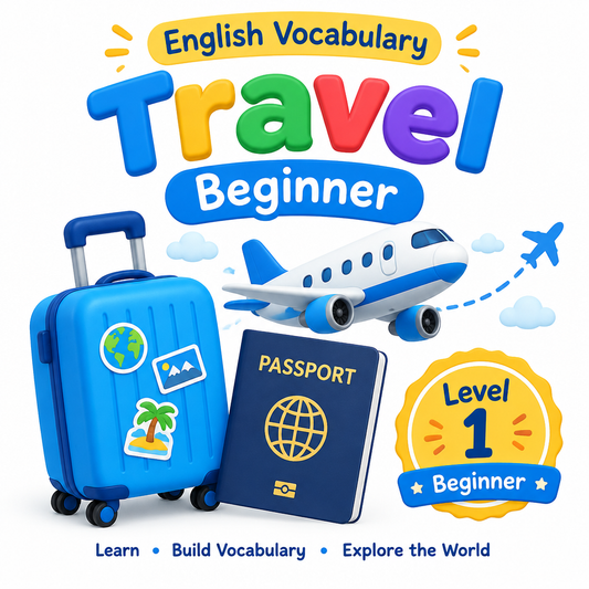 Travel Vocabulary Flashcards Beginner Level 1 cover