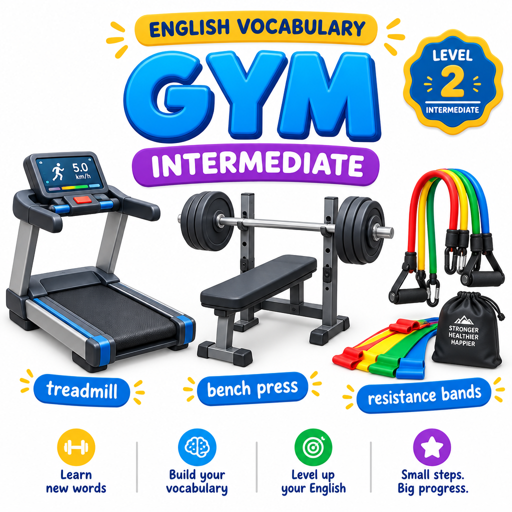 Gym Vocabulary Flashcards Intermediate Level 2 cover
