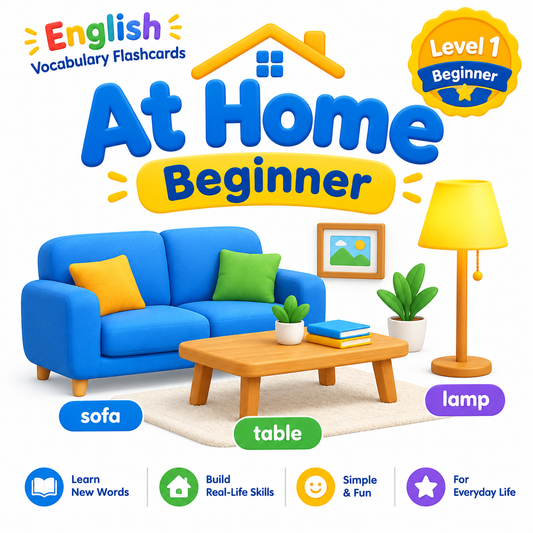 At Home Vocabulary Flashcards Beginner Level 1 cover