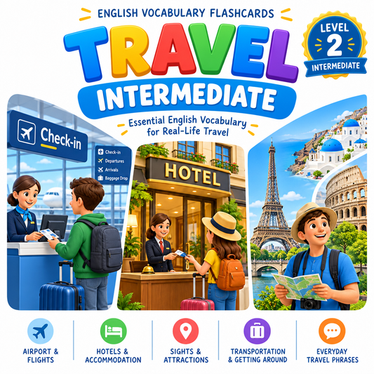 Travel Vocabulary Flashcards Intermediate Level 2 cover