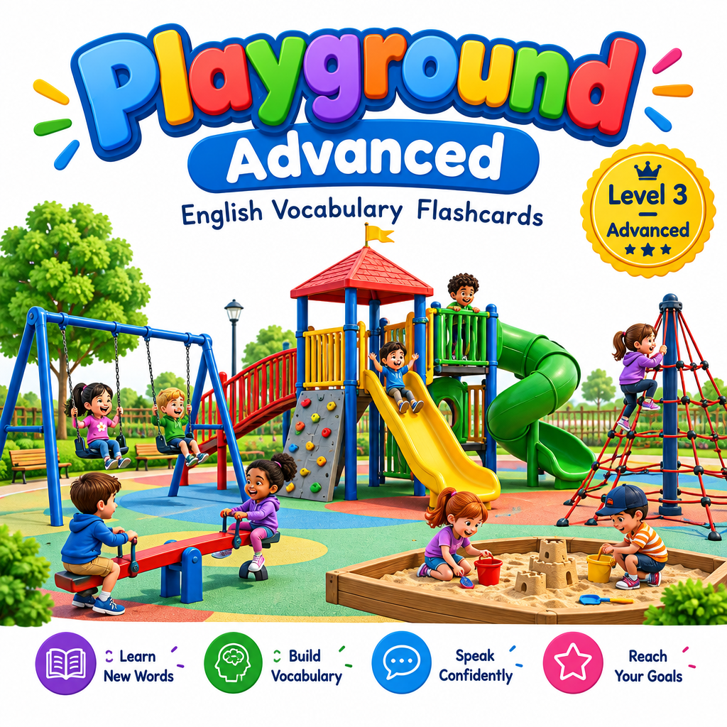 Playground Vocabulary Flashcards Advanced Level 3 cover
