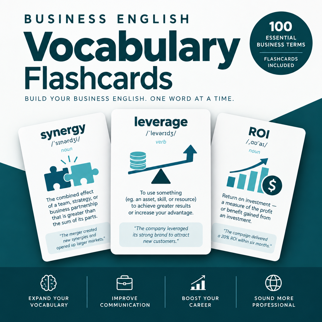 商务英语词汇 Flashcard 套装封面图